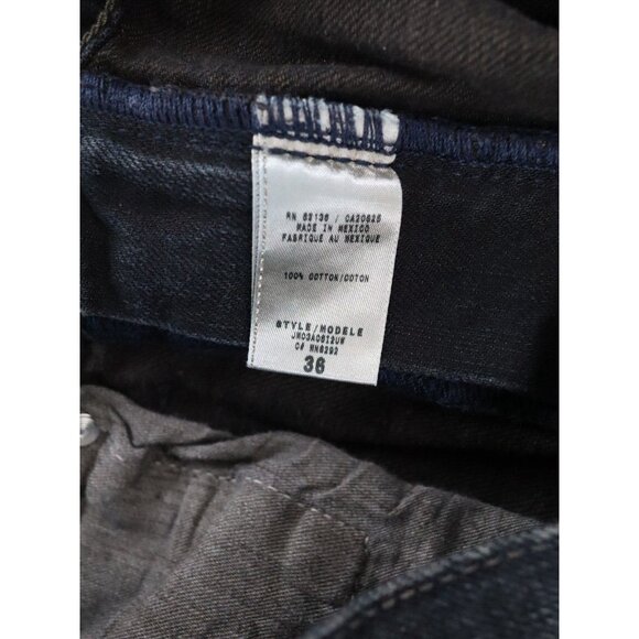 Guess Jeans Lincoln Slim Straight Mens 36x32 Dark Denim Tinted Excellent - Picture 3 of 9